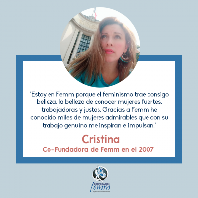 Cristina González Hurtado-La PochiEdad: 42Fundadora de Femm en 2007